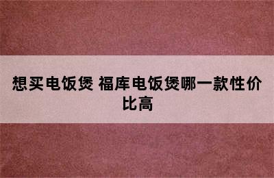 想买电饭煲 福库电饭煲哪一款性价比高